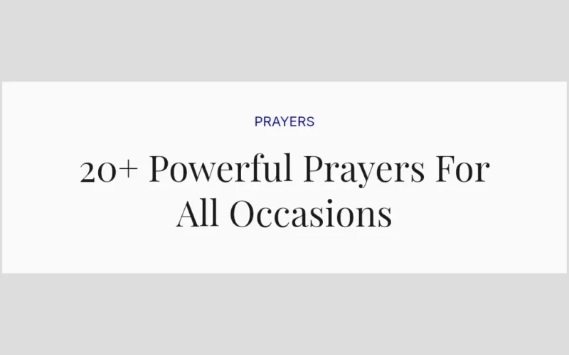 20+ Powerful Prayers For All Occasions