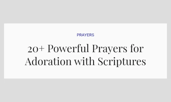 20+ Powerful Prayers for Adoration with Scriptures