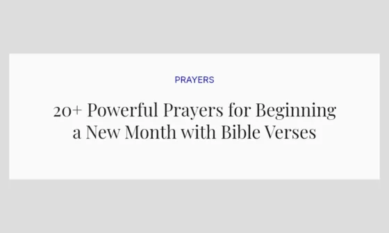 20+ Powerful Prayers for Beginning a New Month with Bible Verses
