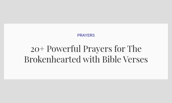 20+ Powerful Prayers for The Brokenhearted with Bible Verses