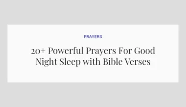 20+ Powerful Prayers For Good Night Sleep with Bible Verses