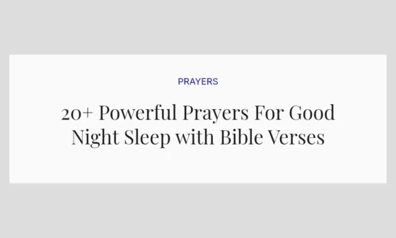20+ Powerful Prayers For Good Night Sleep with Bible Verses