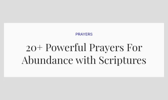 20+ Powerful Prayers For Abundance with Scriptures