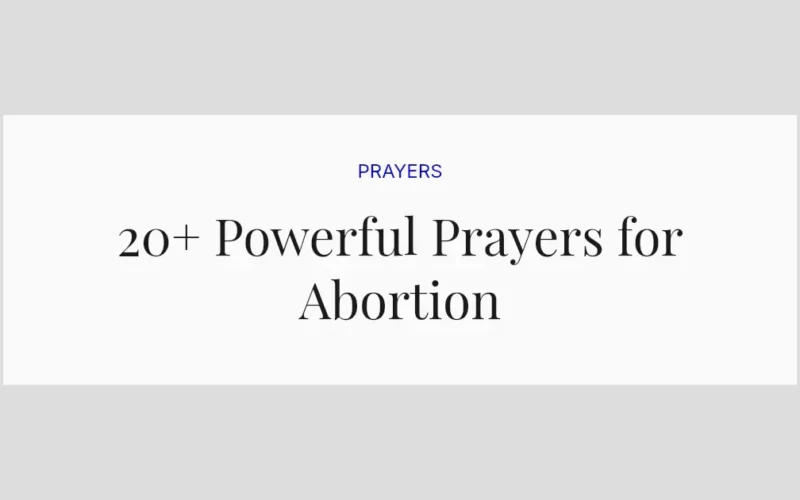 20+ Powerful Prayers for Abortion