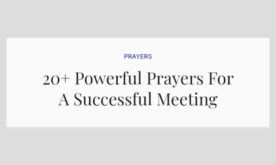 20+ Powerful Prayers For A Successful Meeting