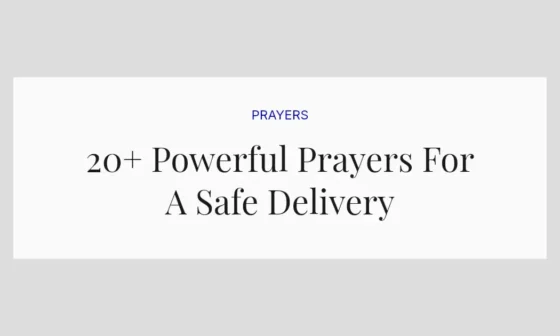 20+ Powerful Prayers For A Safe Delivery