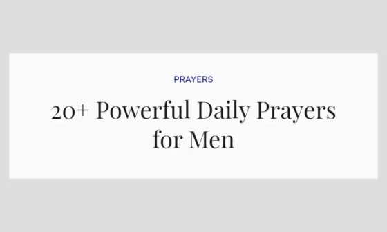 20+ Powerful Daily Prayers for Men