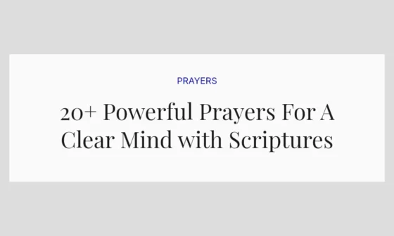 20+ Powerful Prayers For A Clear Mind with Scriptures