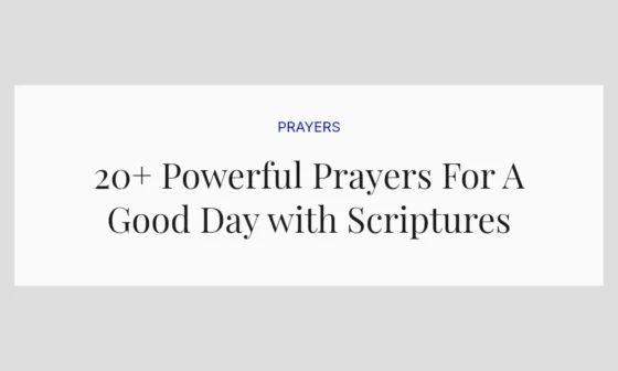 20+ Powerful Prayers For A Good Day with Scriptures