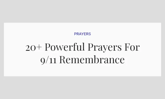 20+ Powerful Prayers For 9/11 Remembrance