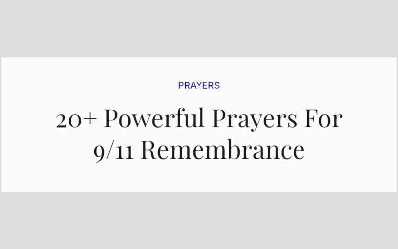 20+ Powerful Prayers For 9/11 Remembrance