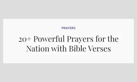 20+ Powerful Prayers for the Nation with Bible Verses