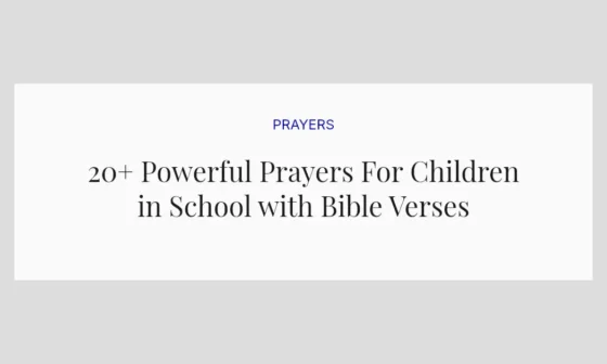 20+ Powerful Prayers For Children in School with Bible Verses