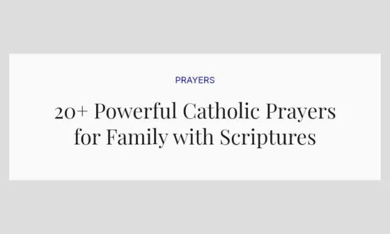 20+ Powerful Catholic Prayers for Family with Scriptures