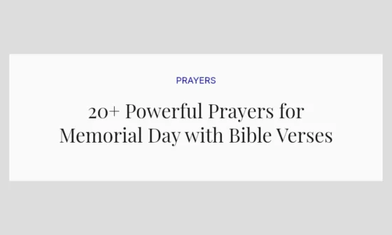20+ Powerful Prayers for Memorial Day with Bible Verses