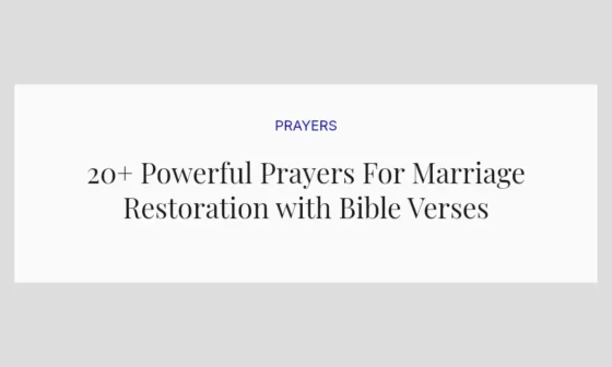 20+ Powerful Prayers For Marriage Restoration with Bible Verses