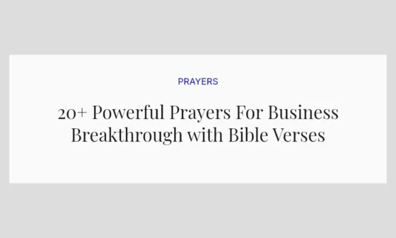 20+ Powerful Prayers For Business Breakthrough with Bible Verses
