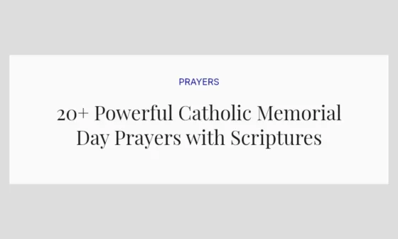 20+ Powerful Catholic Memorial Day Prayers with Scriptures