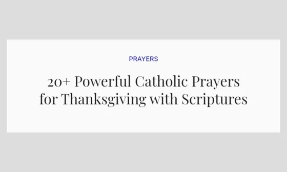 20+ Powerful Catholic Prayers for Thanksgiving with Scriptures
