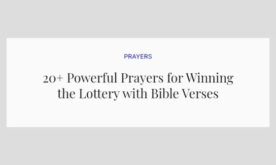 20+ Powerful Prayers for Winning the Lottery with Bible Verses