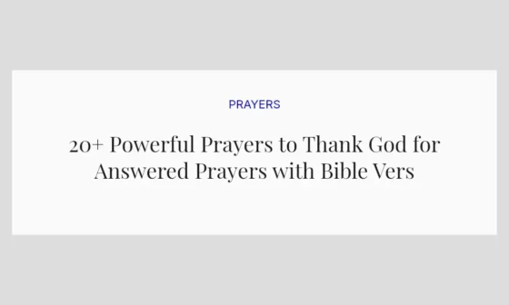 20+ Powerful Prayers to Thank God for Answered Prayers with Bible Verses