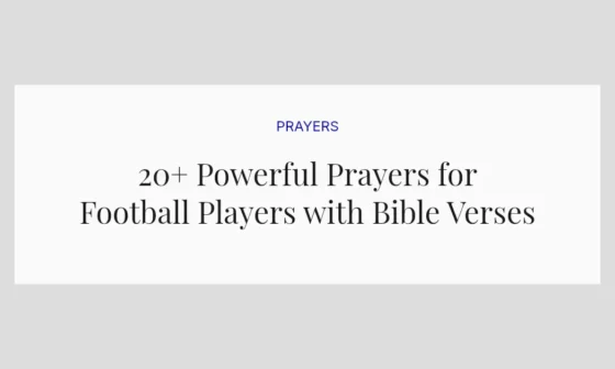 20+ Powerful Prayers for Football Players with Bible Verses