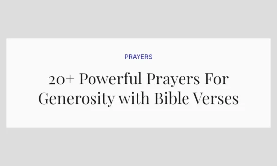 20+ Powerful Prayers For Generosity with Bible Verses