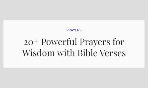 20+ Powerful Prayers for Wisdom with Bible Verses