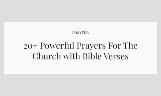 20+ Powerful Prayers For The Church with Bible Verses