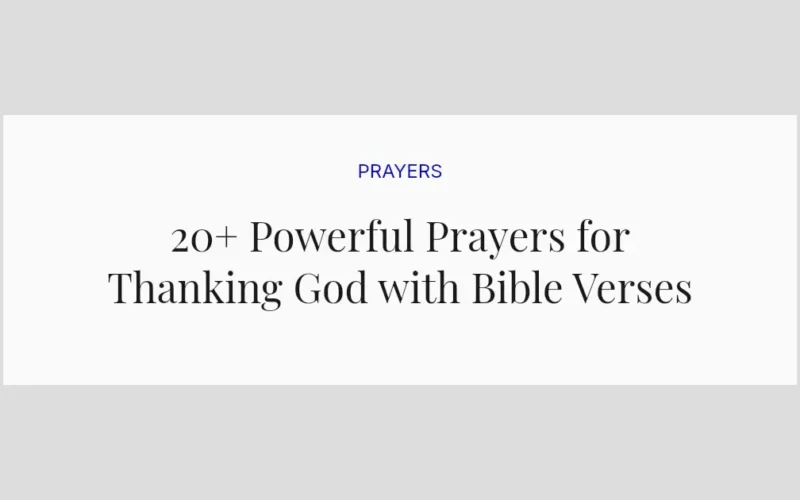 20+ Powerful Prayers for Thanking God with Bible Verses