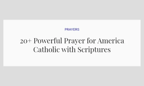 20+ Powerful Prayer for America Catholic with Scriptures