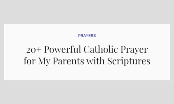 20+ Powerful Catholic Prayer for My Parents with Scriptures