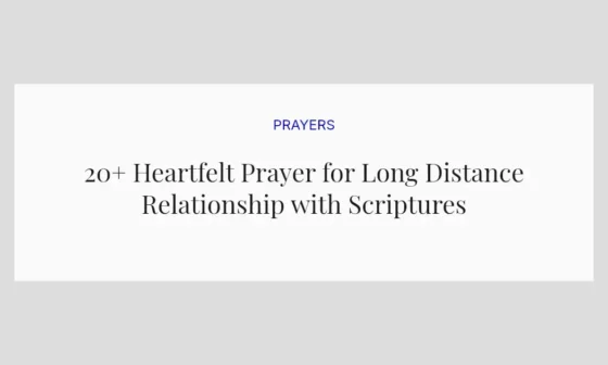 20+ Heartfelt Prayer for Long Distance Relationship with Scriptures