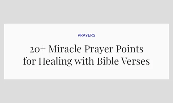 20+ Miracle Prayer Points for Healing with Bible Verses