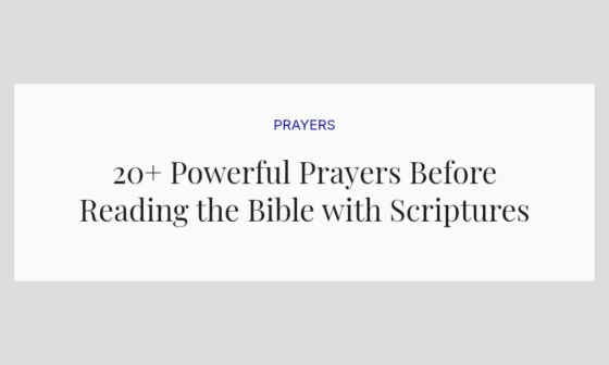 20+ Powerful Prayers Before Reading the Bible with Scriptures