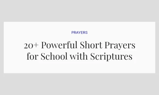 20+ Powerful Short Prayers for School with Scriptures