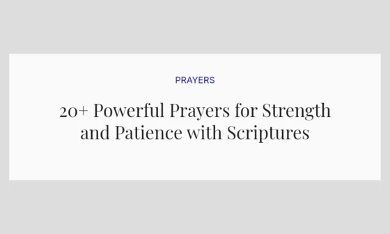 20+ Powerful Prayers for Strength and Patience with Scriptures