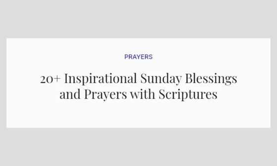 20+ Inspirational Sunday Blessings and Prayers with Scriptures