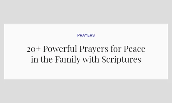 20+ Powerful Prayers for Peace in the Family with Scriptures