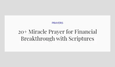 20+ Miracle Prayer for Financial Breakthrough with Scriptures