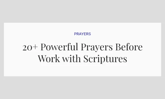20+ Powerful Prayers Before Work with Scriptures