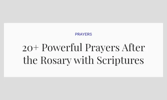 20+ Powerful Prayers After the Rosary with Scriptures