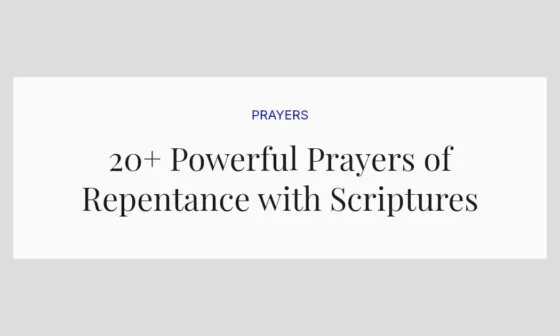 20+ Powerful Prayers of Repentance with Scriptures