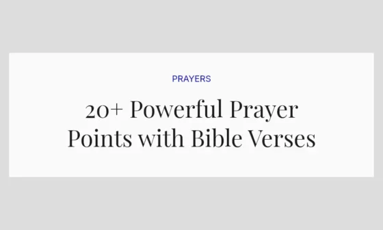 20+ Powerful Prayer Points with Bible Verses
