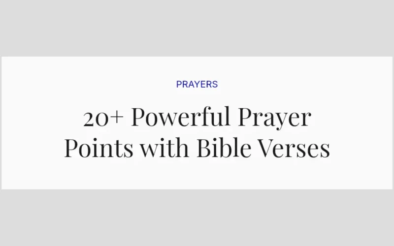 20+ Powerful Prayer Points with Bible Verses