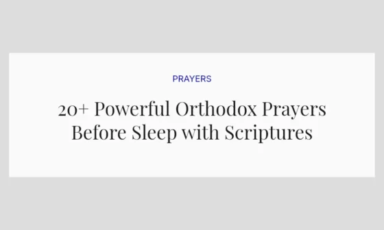 20+ Powerful Orthodox Prayers Before Sleep with Scriptures