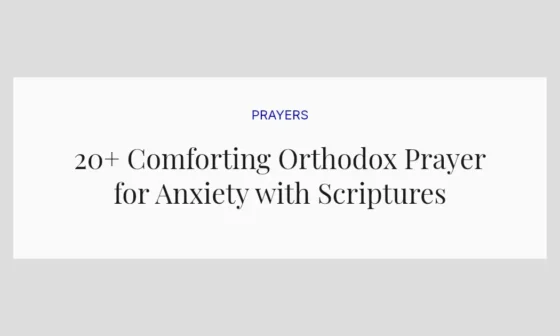 20+ Comforting Orthodox Prayer for Anxiety with Scriptures