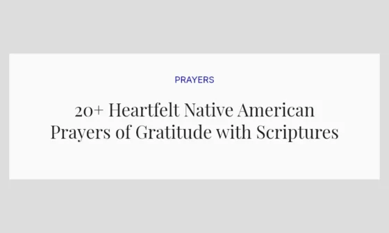 20+ Heartfelt Native American Prayers of Gratitude with Scriptures
