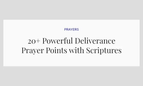 20+ Powerful Deliverance Prayer Points with Scriptures