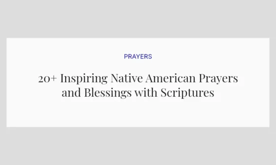20+ Inspiring Native American Prayers and Blessings with Scriptures